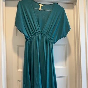 Xhilaration Teal Maxi Dress with V-Neck